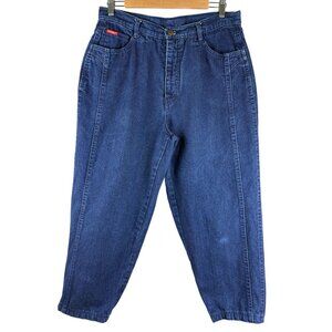 Vintage Schmidt Dark Wash Utility Blue Jeans, Men's 32